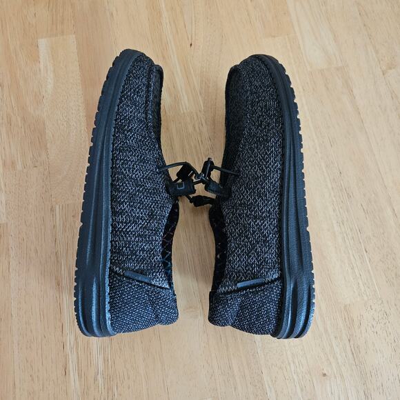 Hey Dude Wendy Sox Micro‎ Total Black Slip On Comfort Sneakers Shoes Womens 10 - Picture 6 of 8